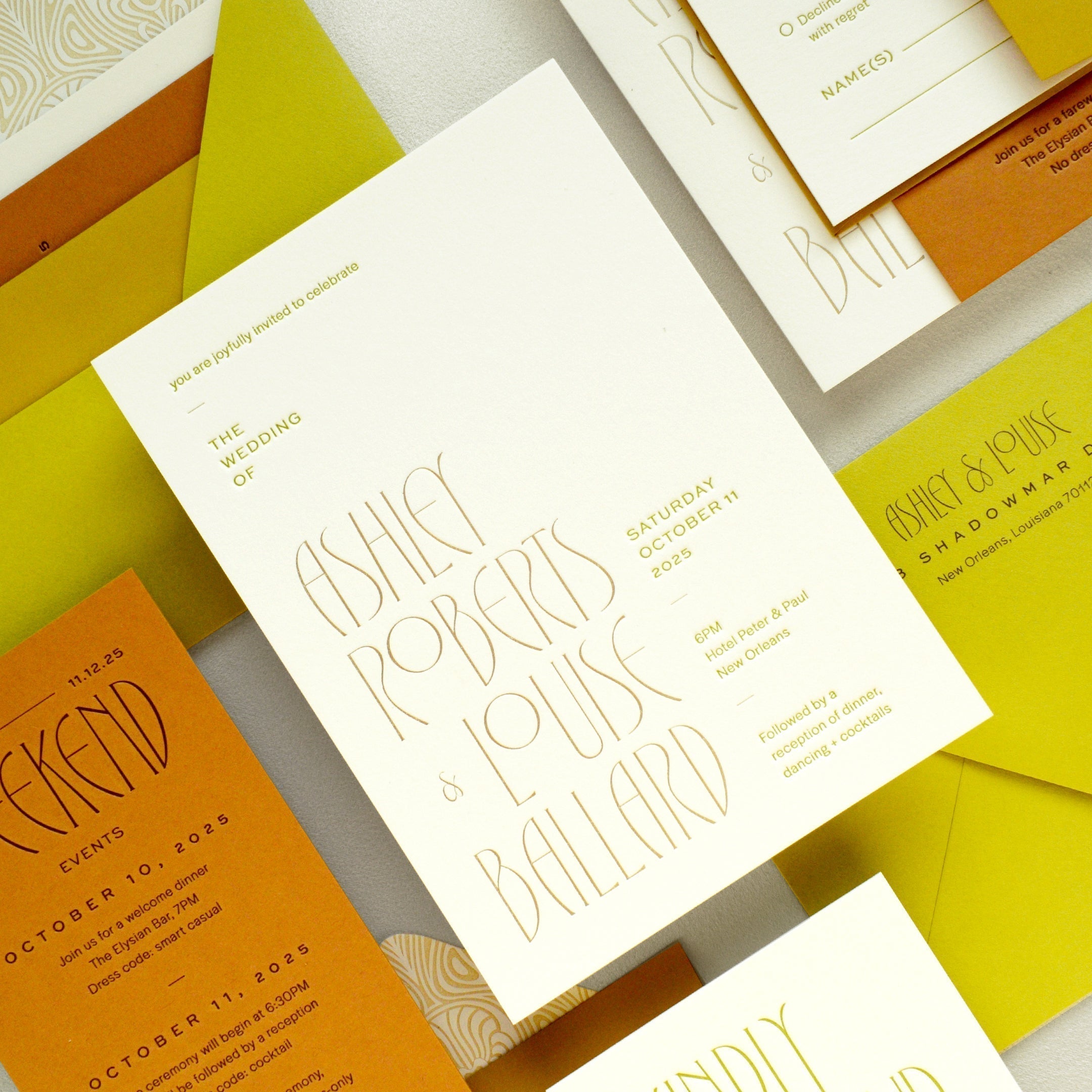 Art Nouveau Wedding Invitations – Nicety Studio