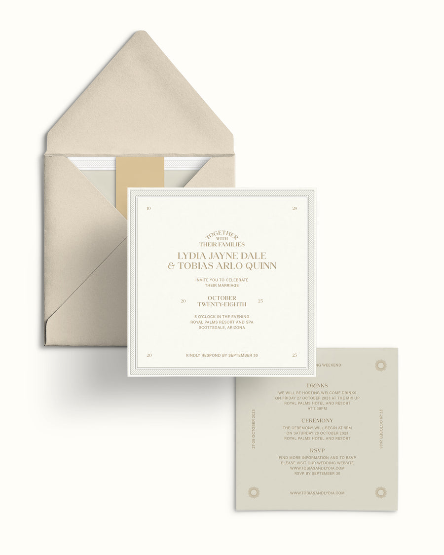 Bohemia Invitation and Detail Card