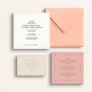 The Bohemia Collection: Invitation Suite with Online Response Card