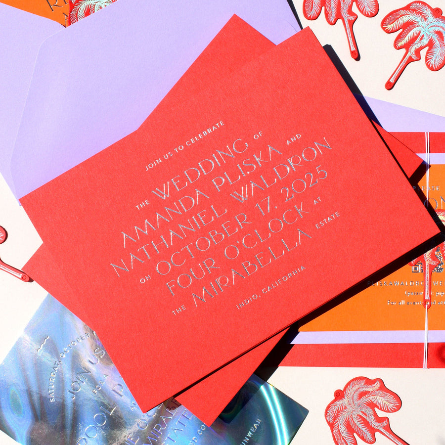 The Contemporary Collection: Invitation Suite with Mail-In Response
