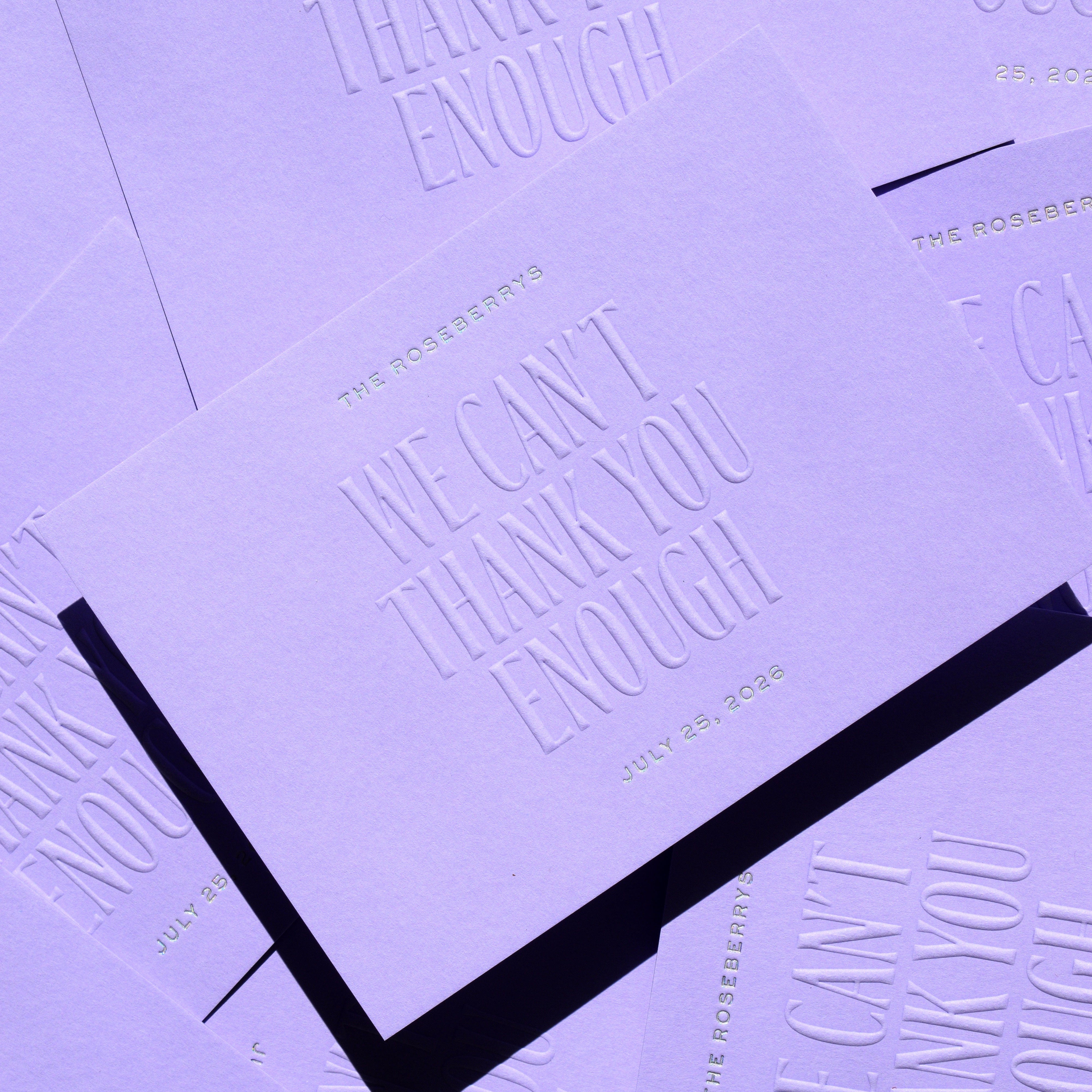 Custom Wedding Thank you Cards