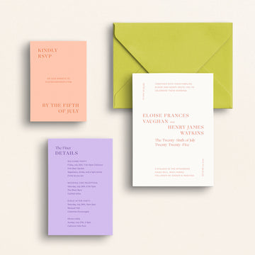 The Editorial Collection: Invitation Suite with Online Response Card