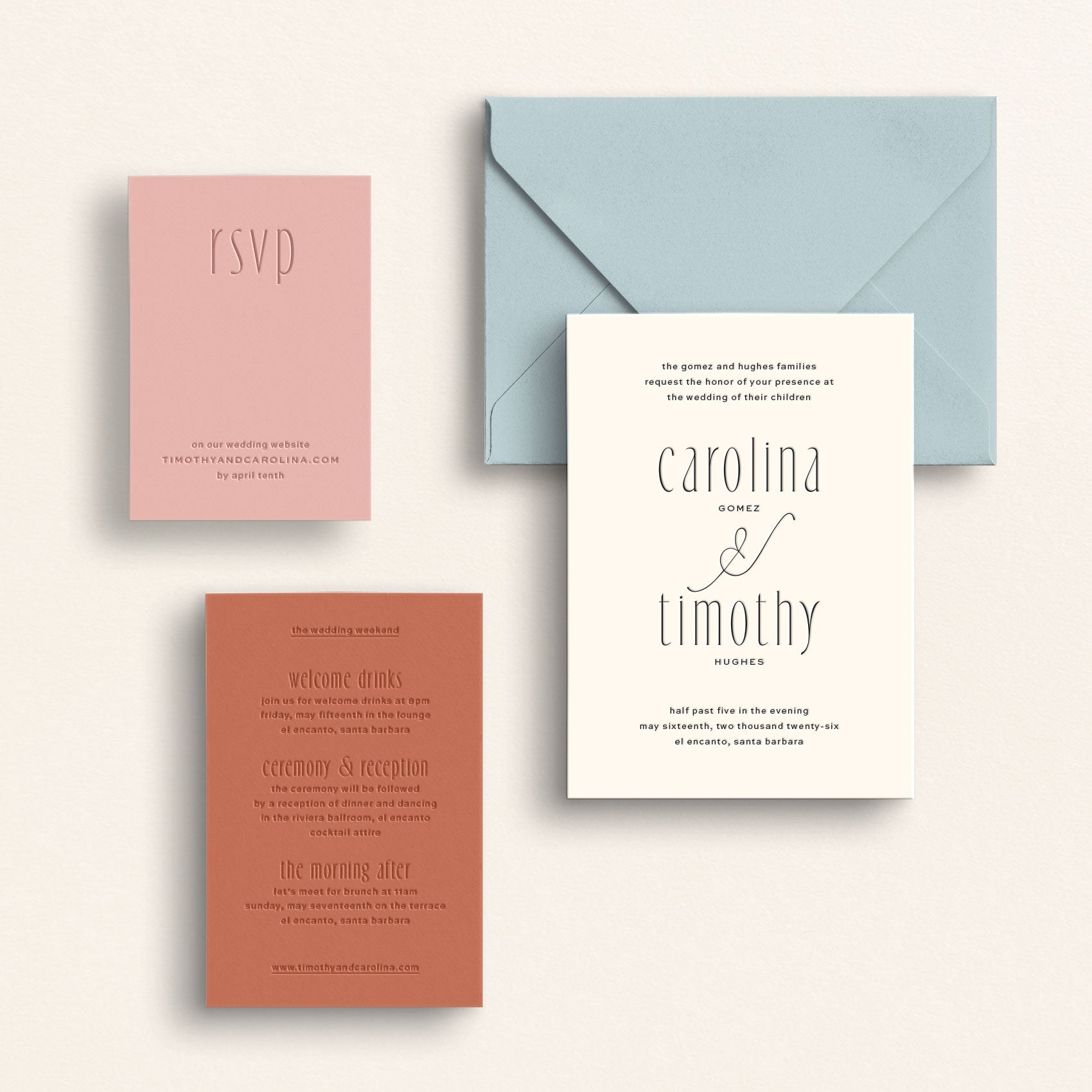 The Kindred Collection: Invitation Suite with Online Response Card