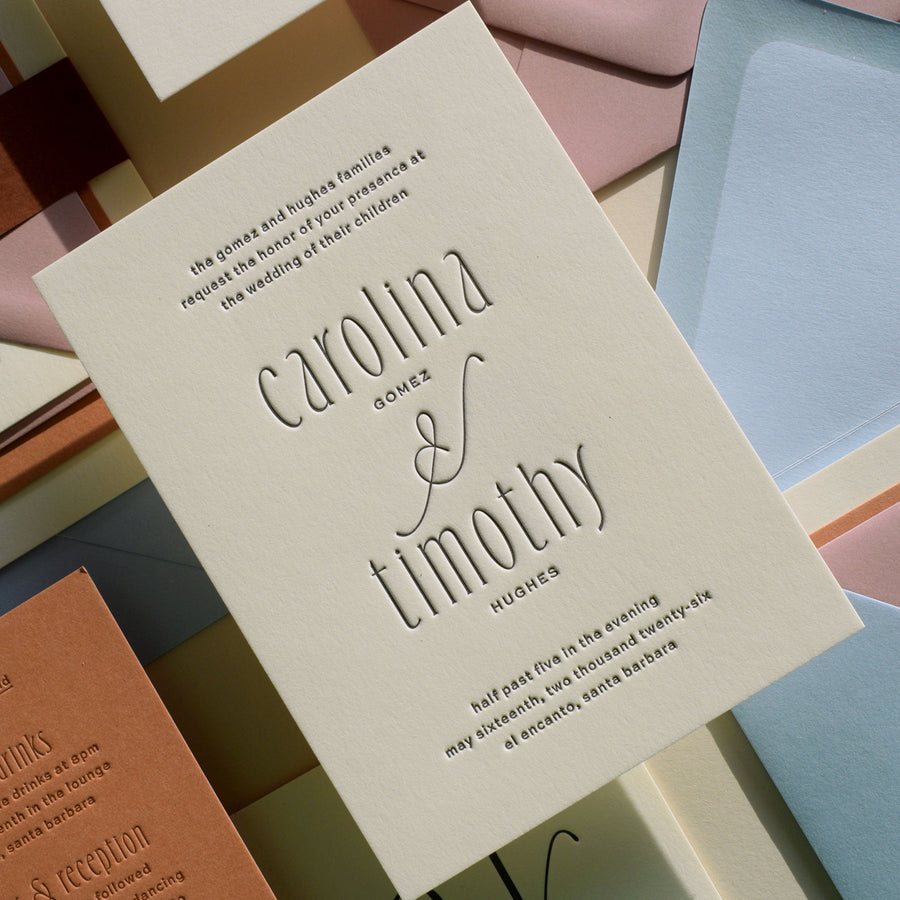 The Kindred Collection: Invitation Suite with Mail-In Response