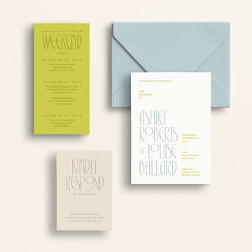 The Nouveau Collection: Invitation Suite with Online Response Card