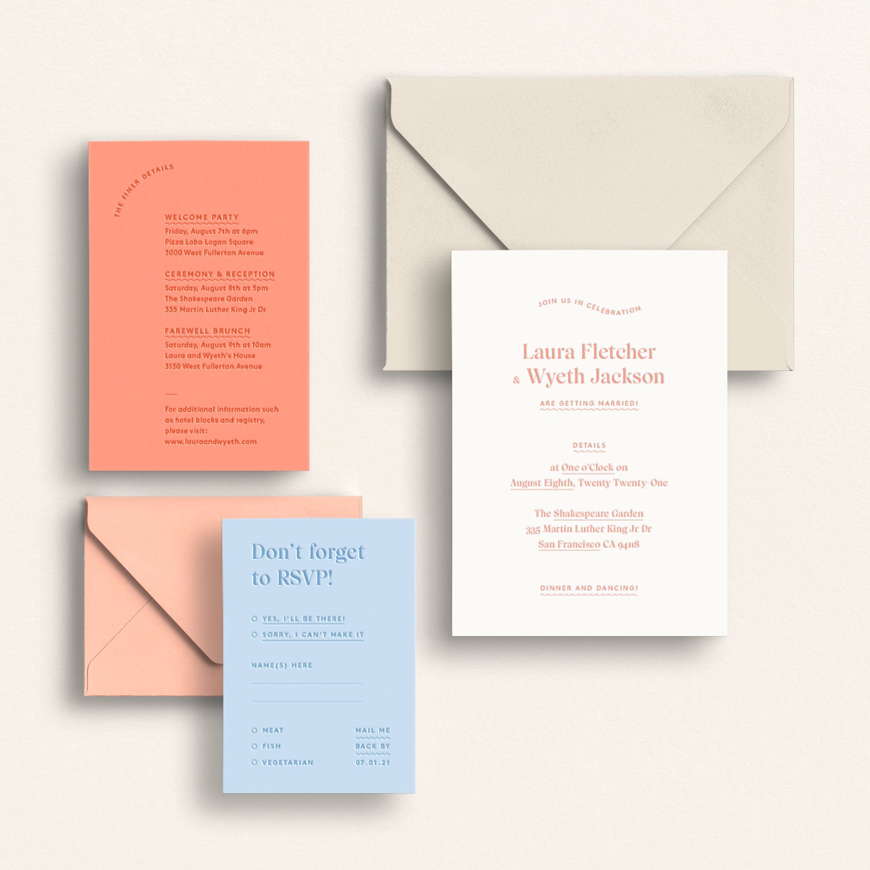 The Play Collection: Invitation Suite with Mail-In Response