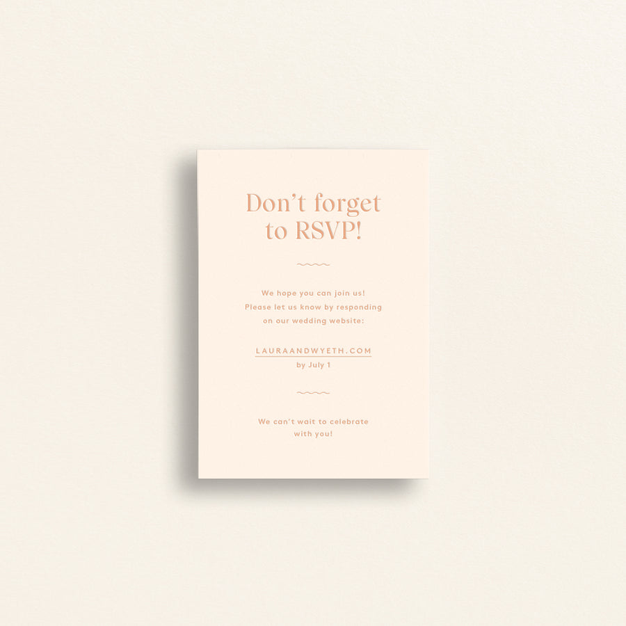 The Play Collection: RSVP Card (Online RSVP)
