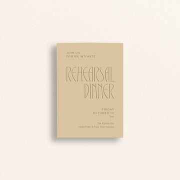 The Nouveau Collection: Rehearsal Dinner Card