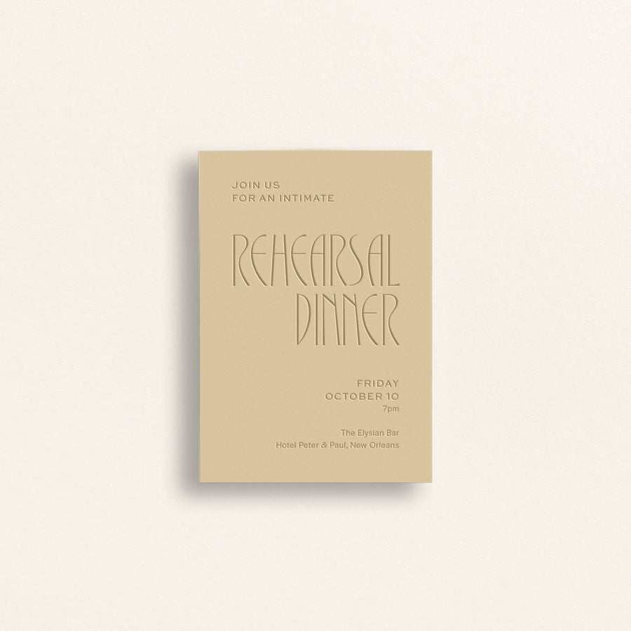 The Nouveau Collection: Rehearsal Dinner Card