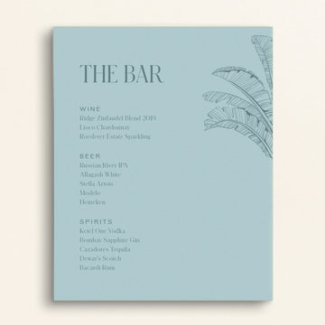 The Passport Collection: Bar Menu