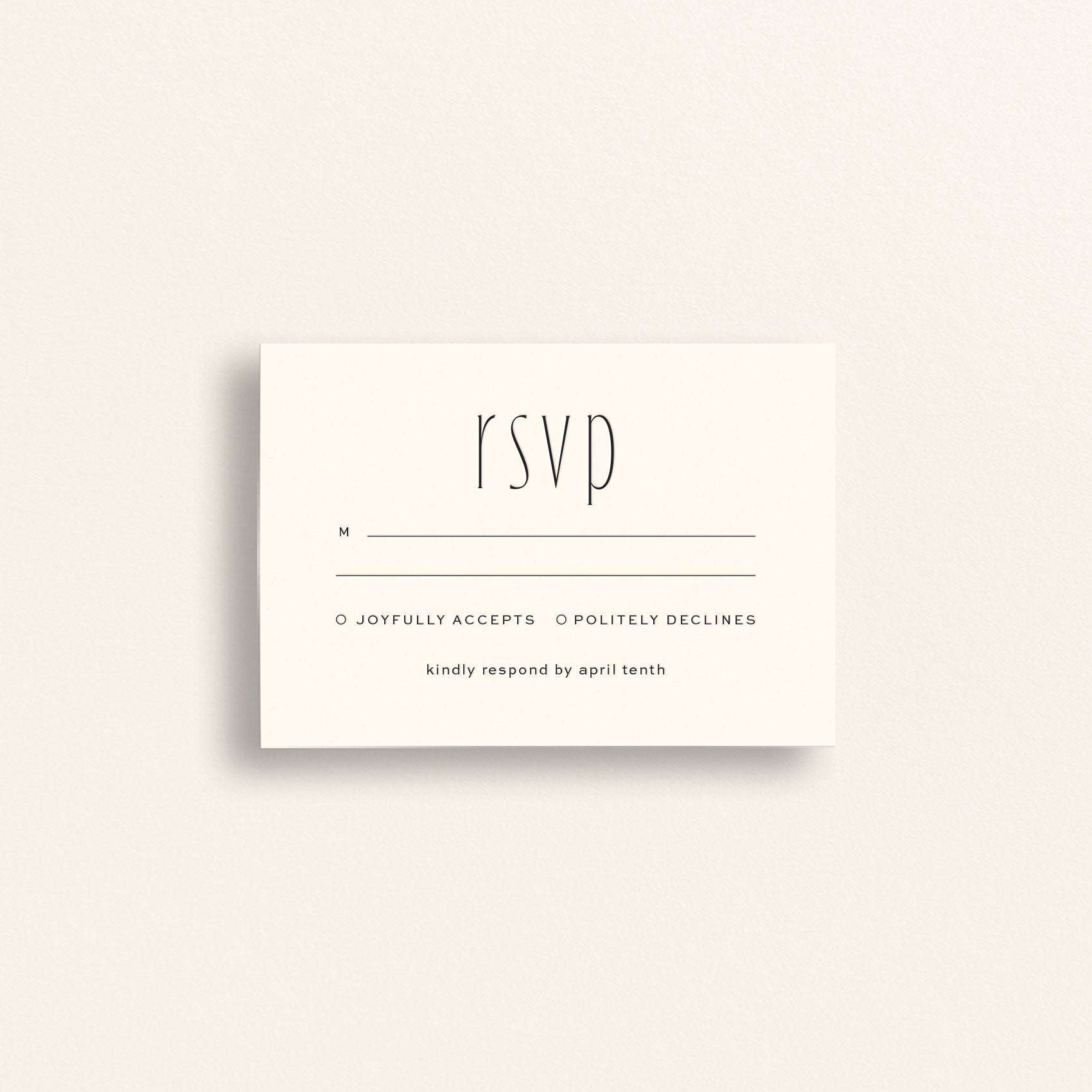 The Kindred Collection: Mail-In RSVP Card