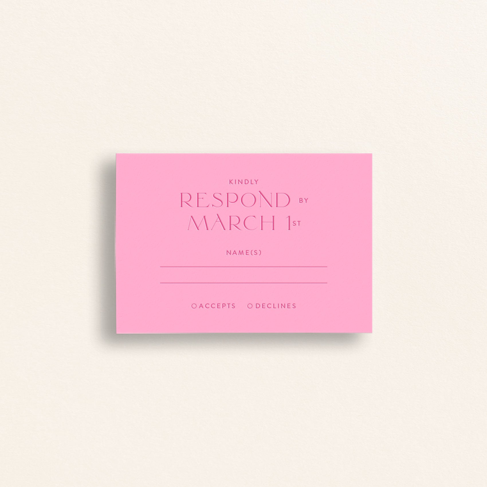 The Contemporary Collection: Mail-In RSVP Card