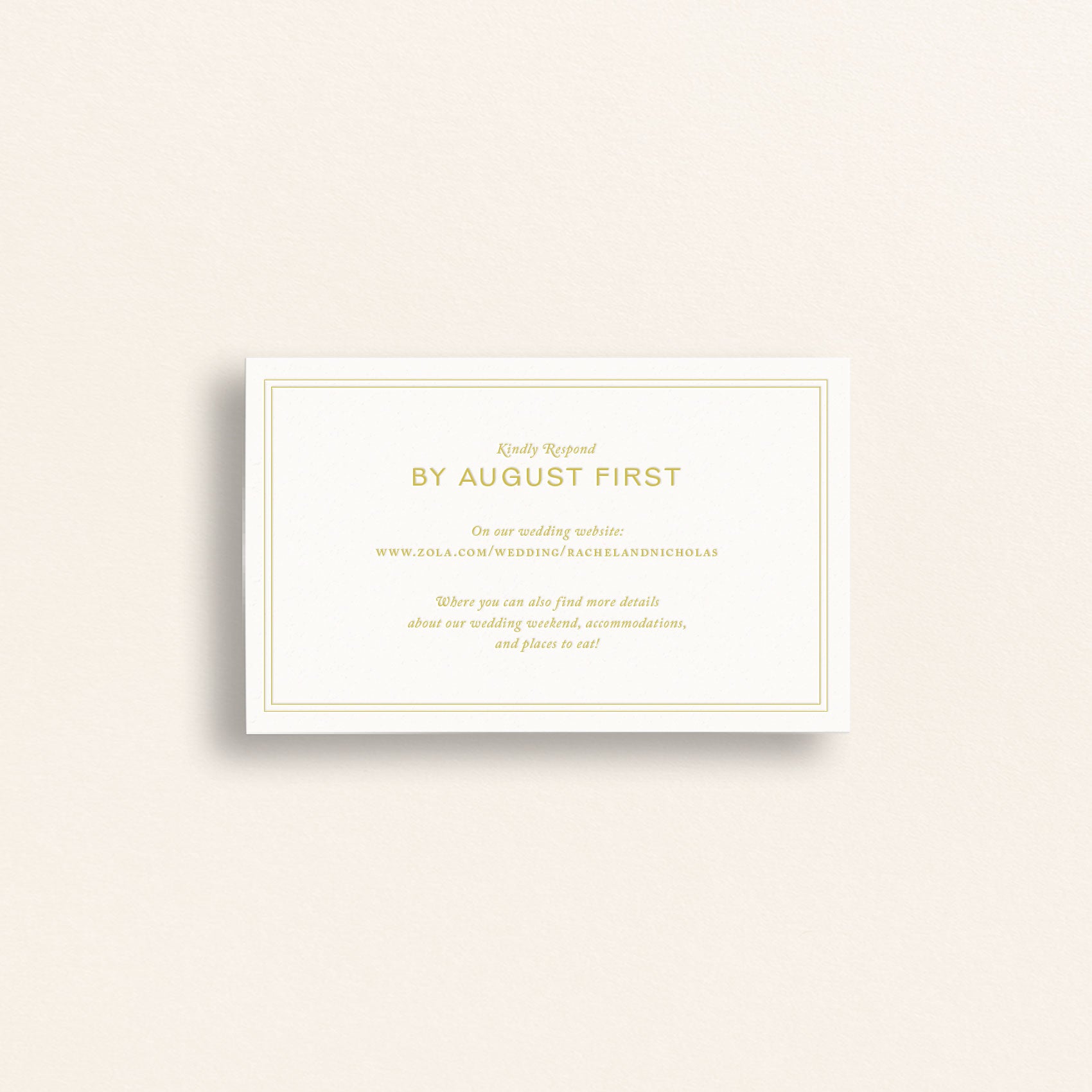 The Craftsman Collection: RSVP Card (Online RSVP)