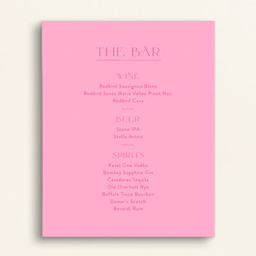 The Contemporary Collection: Bar Menu