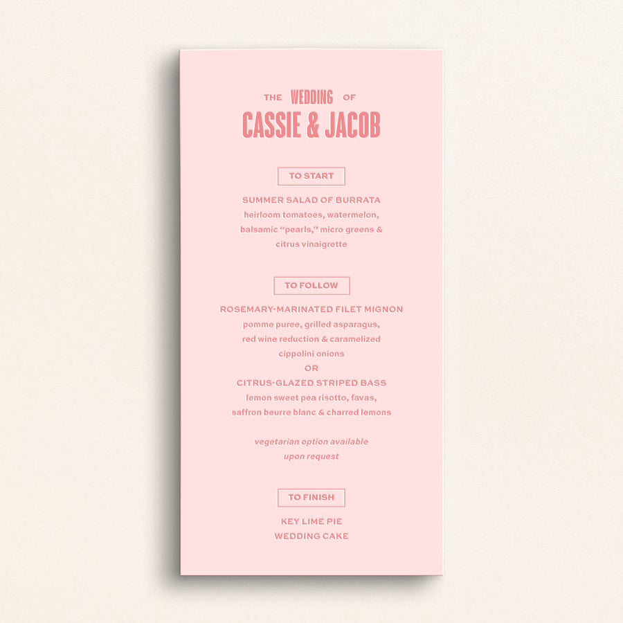 The Resort Collection: Menu