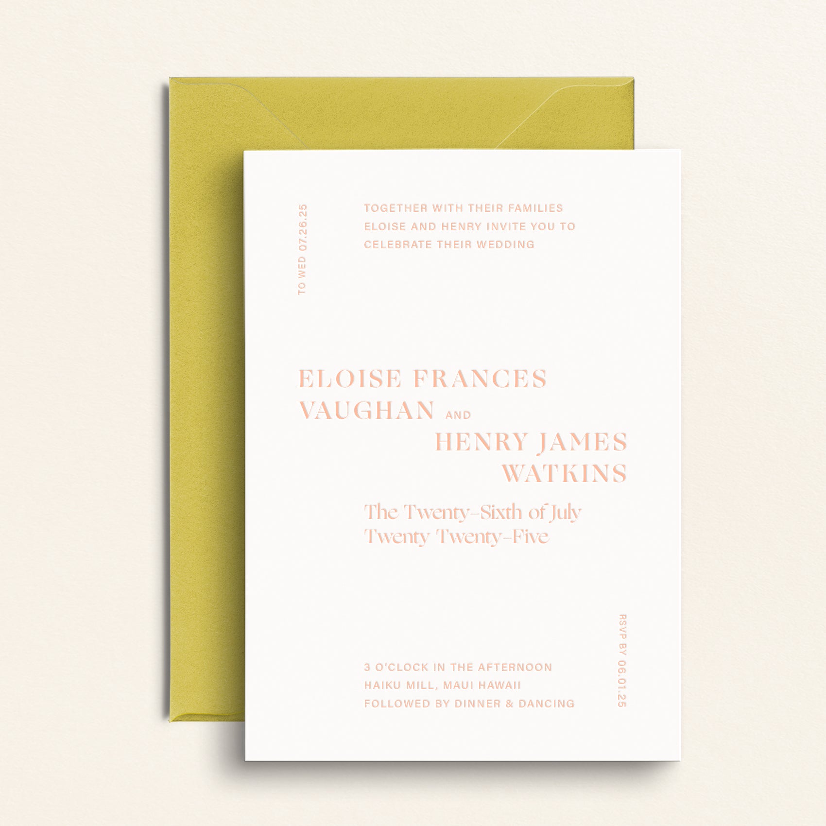 The Editorial Collection: Invitation and Envelopes