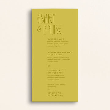 The Nouveau Collection: Menu