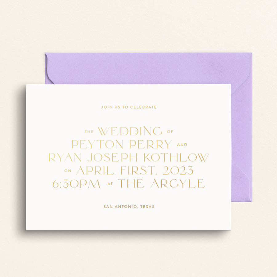 The Contemporary Collection: Invitation and Envelopes