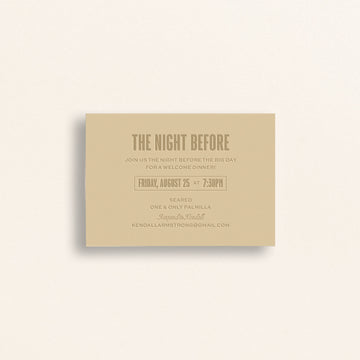 The Resort Collection: Rehearsal Dinner Card