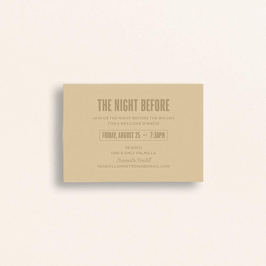 The Resort Collection: Rehearsal Dinner Card