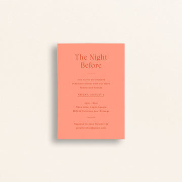 The Play Collection: Rehearsal Dinner Card