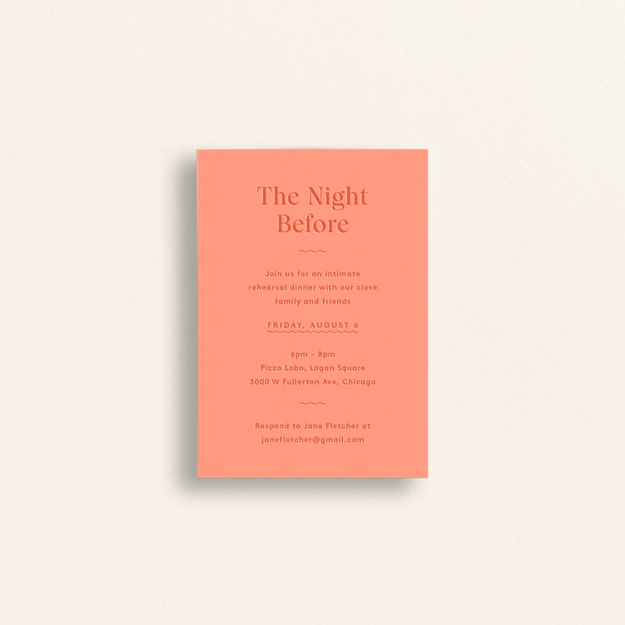The Play Collection: Rehearsal Dinner Card