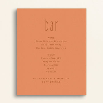 The Kindred Collection: Bar Menu