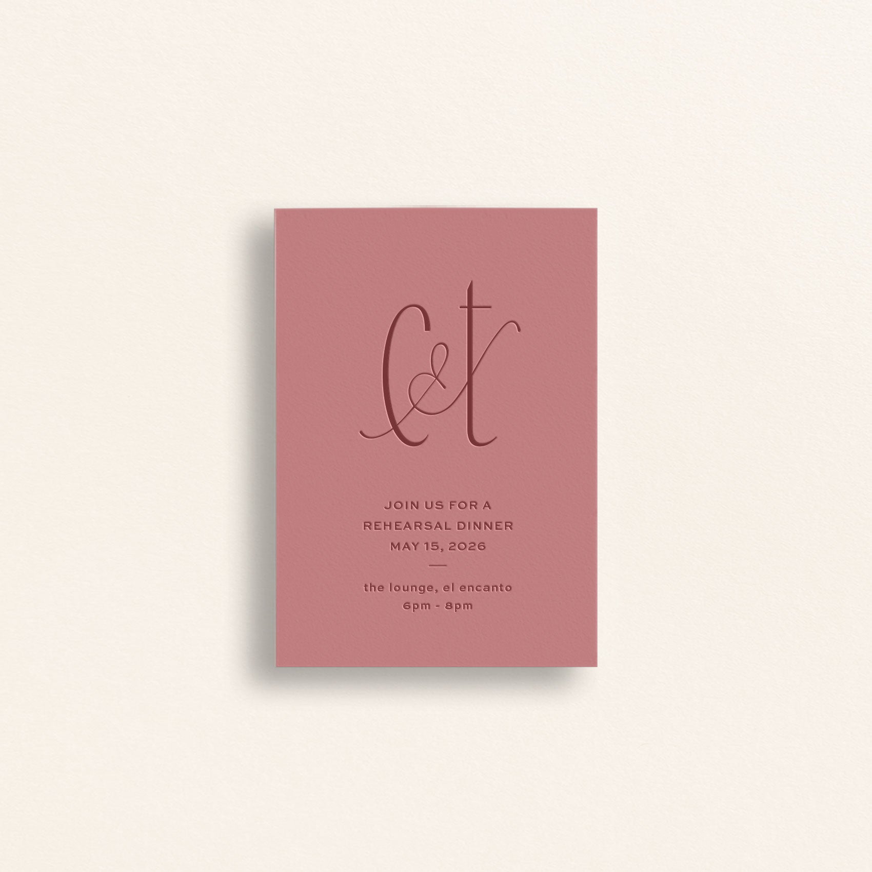 The Kindred Collection: Rehearsal Dinner Card