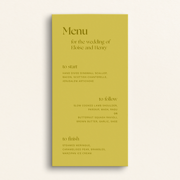 The Editorial Collection: Menu