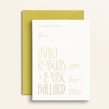 The Nouveau Collection: Invitation and Envelopes
