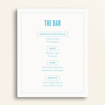 The Resort Collection: Bar Menu
