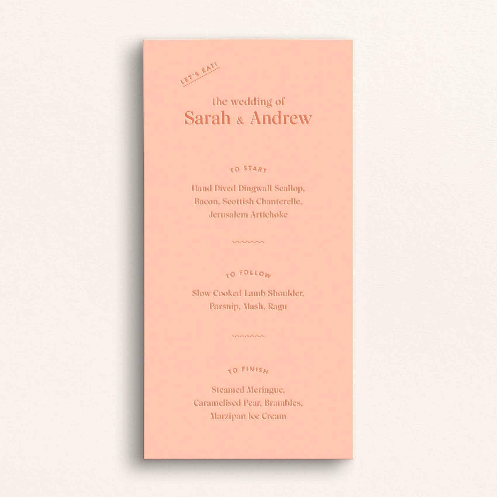 The Play Collection: Menu