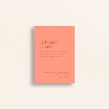 The Editorial Collection: Rehearsal Dinner Card