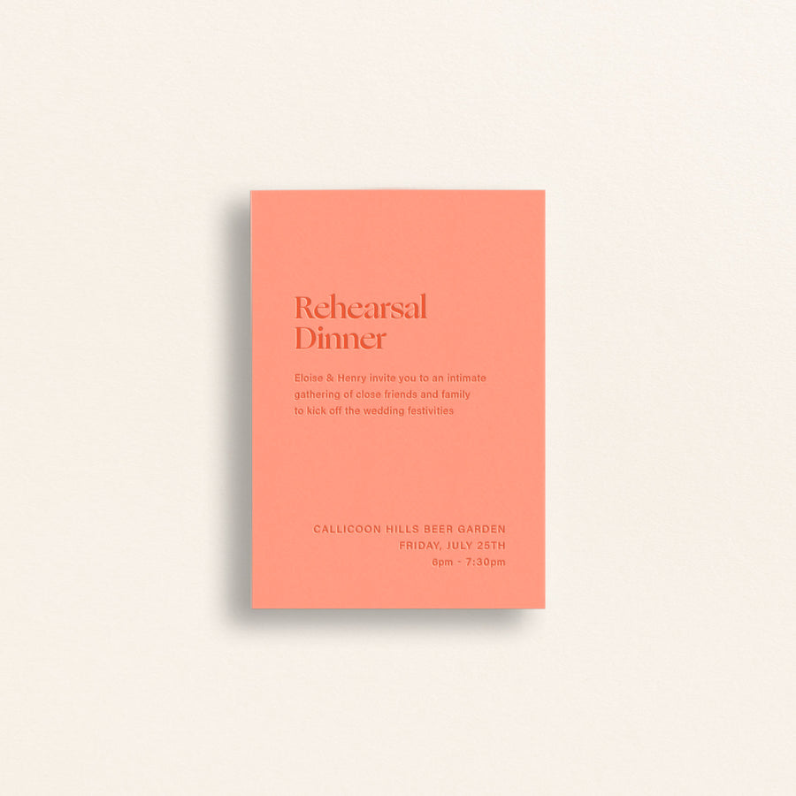 The Editorial Collection: Rehearsal Dinner Card