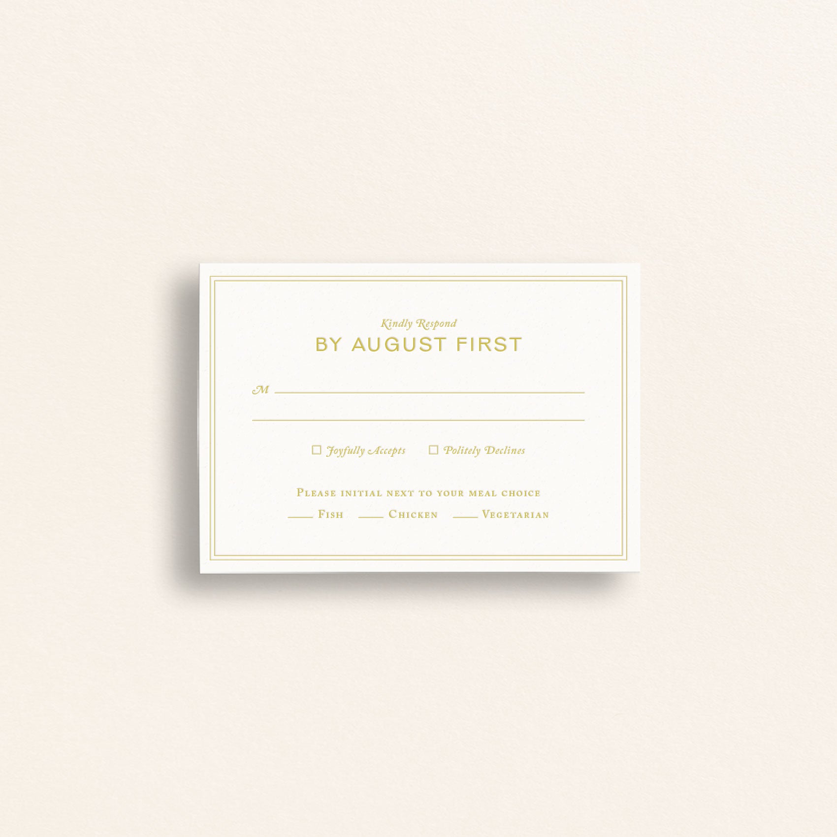 The Craftsman Collection: Mail-In RSVP Card