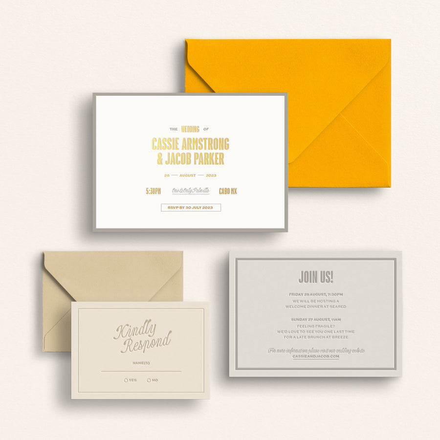 The Resort Collection: Invitation Suite with Mail-In Response