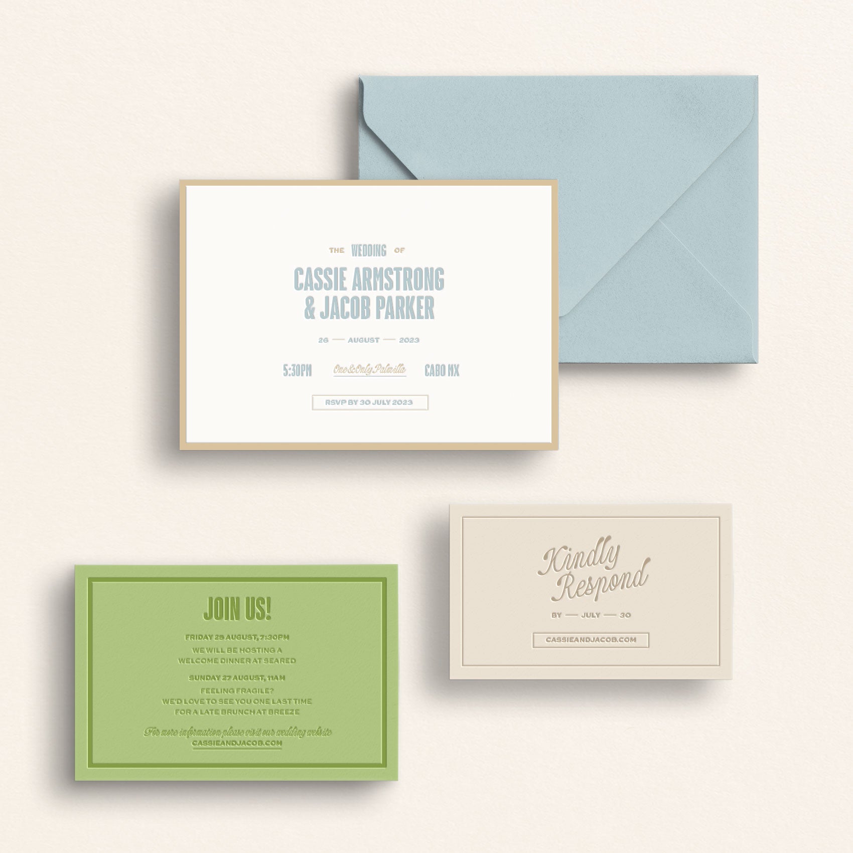The Resort Collection: Invitation Suite with Online Response Card
