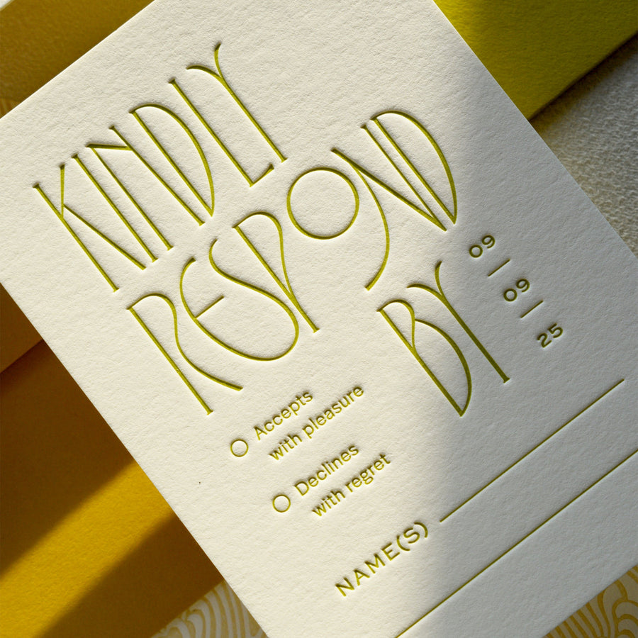 The Nouveau Collection: Invitation Suite with Mail-In Response