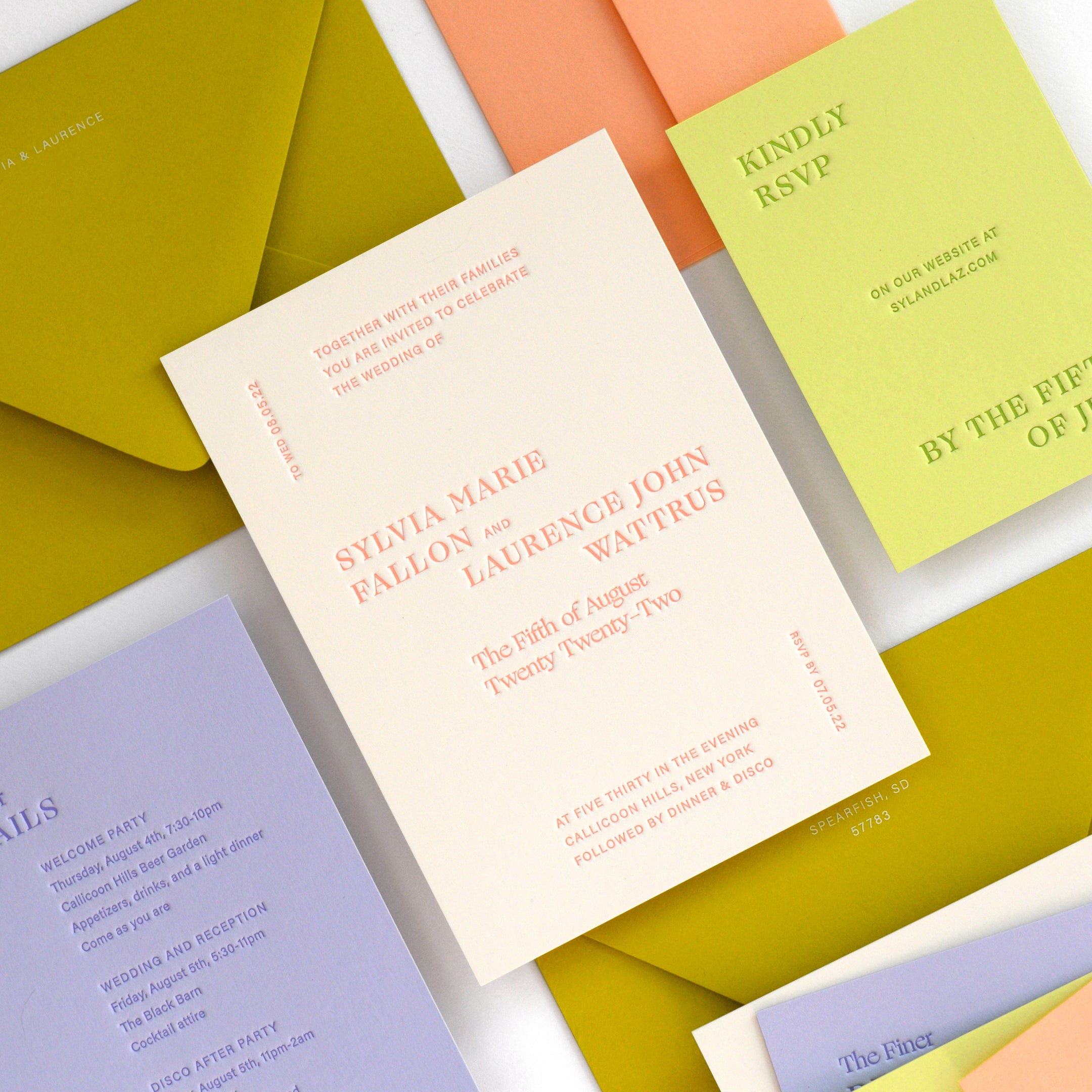 The Editorial Collection: Invitation Suite with Online Response Card