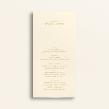 The Soirée Menu