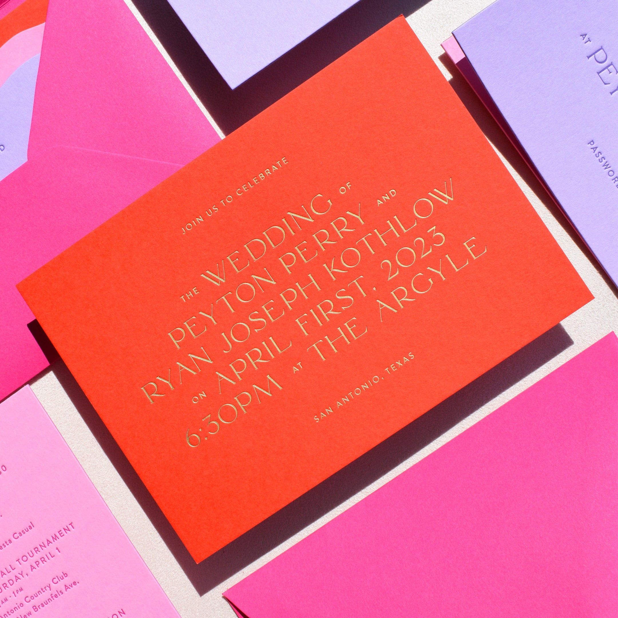 The Contemporary Collection: Invitation Suite with Online Response Card