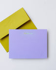Lilac & Chartreuse Holographic Foil Thank You Cards