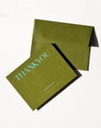 Olive Thank You Cards With Holographic Foil
